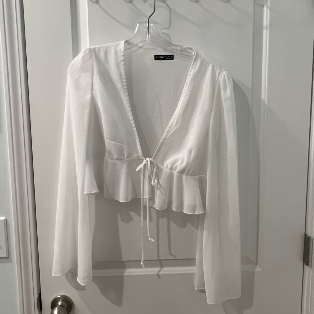 white flowy crop